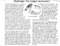 Marriage No Longer Necessary Article